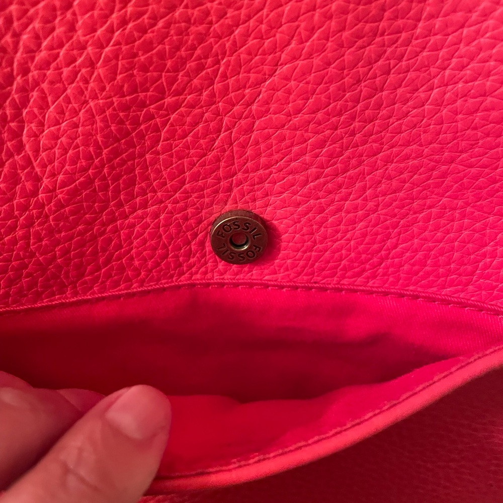 Fossil Vibrant Red Tote Bag - Picture 3 of 8